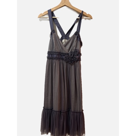 Anthropologie Moulinette Soeurs Spirited Away Purple Tulle Flowers Dress - Picture 2 of 4